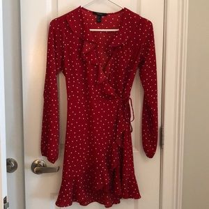 Super cute red polka dot dress!